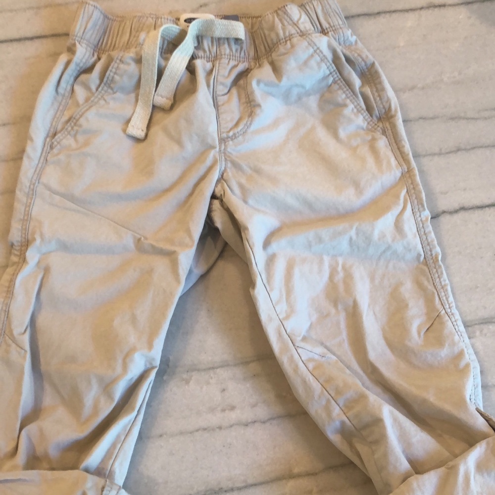 ON khaki pants, elastic waist